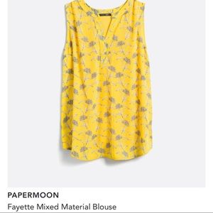 Papermoon mixed material blouse